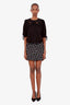 Saint Laurent Polka Dot Silk Mini Skirt Size 38