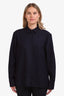 Officine Générale Black Wool Single-Breasted Coat Size XXL