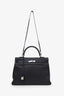 Hermès 2005 Black Fjord Leather Retourne Kelly 35 with Strap