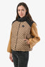 Gucci Brown Canvas Nylon GG Cotton Puffer Vest Size 40