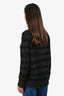 Acne Studios Black Olive Green Cotton Mohair Blend Ladder Knit Sweater Size XXS