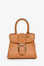 Delvaux Brown Leather Mini Brilliant GHW Top Handle with Strap