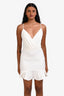 NBD White Ruffled Sleeveless Mini Dress Size XS