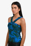 Etro Blue Printed Cross Sleeveless Top Size 42