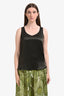 Max Mara Leisure Dark Green Silk Sleeveless Top Size M