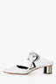 Proenza Schouler White Leather Slingback Mules Size 37
