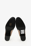 Hermès Black/Beige Leather 'Royal' Heeled Loafers Size 36.5