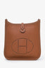 Hermès 2022 Gold Clémence Leather Mini Evelyne TPM 16 Crossbody