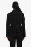 Miu Miu Black Ruffled Hem Tailored Crop Blazer Size 42