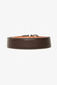 Salvatore Ferragamo Brown Leather Gancini Belt Size 90