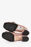 Gucci Pink Suede Leather GG Block Heels Size 38