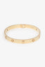 Cartier 18K Yellow Gold 4 Diamond Classic Model Love Bracelet Size 20