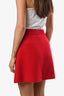 Lisa Yang Red Cashmere Clare Mini Skirt Size 1