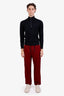 Dries Van Noten Red Straight Leg Pants Size 48 Mens