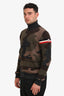 Moncler Grey/Camouflage Virgin Wool Turtleneck Sweater Size XXL Mens