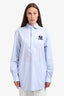 Gucci x MLB Blue Cotton New York Yankees Collared Long Sleeve Shirt Size 44