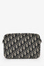 Christian Dior Navy Blue Oblique Jacquard Safari Bag with Strap