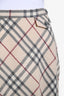 Burberry Beige Wool Nova Check Midi Skirt Size 12