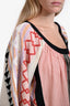 Devotion Twins Red Linen Printed "California" Maxi Dress Size S