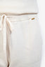 St. John Cream Wool Sleeveless Top + Drawstring Pants Set Size XL