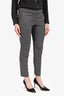 Brunello Cucinelli Grey Wool Bead Lined Slim Trousers Size 6