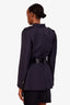 Gucci Navy Mohair Wool Blazer With Belt Size 44