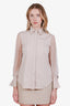 Brunello Cucinelli Brown Silk Button Up Shirt Size XS