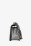 Pre-loved Chanel™ 2013 14 Silver Metallic Perforated Leather Old Medium Boy Bag