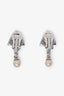 Christian Dior Crystal Pearl Drop Clip-On Earrings