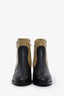 Pre-loved Chanel™ 15B Gold/Black Leather CC Ankle Boots Size 41.5