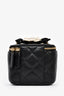Pre-loved Chanel™ 2021 Black Leather CC Mini Vanity Crossbody Bag