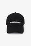 Miu Miu 2022 Black/White Logo Embroidered Baseball Cap Size M