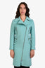 Moschino Couture! Turquoise Wool Midi Coat Size 6
