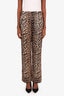Ganni Leopard Print Silk Pants Size 38