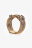 Marco Bicego 18K Yellow and White Gold Diamond 5 Bar Crossover Ring Size 5