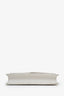 Saint Laurent Cream Leather Chevron Envelope Wallet on Chain