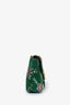 Gucci Green Floral Jacquard Medium GG Marmont Shoulder Bag
