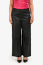 Rosetta Getty Black Lambskin Wide-Leg Pants Size 12