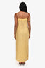 Veronica Beard Yellow Beaded 'Petra' Midi Dress Size 2