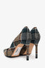 Manolo Blahnik Multi-Check Tweed Heels Size 38.5