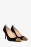 Christian Louboutin Black Suede Geo 85 Heels Size 38