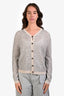 Lafayette 148 Beige/Silver Cardigan Size M