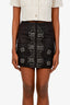 Gucci 2006 Black Beaded Crystal Mini Skirt Altered Size 42