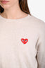 Play Comme des Garcons Cream Cotton Sweater Size S