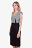 Alexander McQueen Grey/Multicolour Wool Mohair Tweed Speckled Dress Size 42