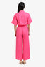 Frame Pink Linen-Blend Cropped Twist Top and Bottom Set Size XS