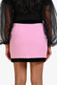 Jacqueline Nana Pink Tweed and Velvet Emma Skirt Size M