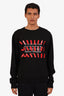 Maison Margiela Black Stripe Cotton Stamp Sweatshirt Size 50
