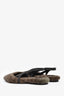 Brunello Cucinelli Monili Shearling Slingback Flats Size 37