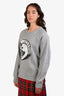 Burberry Grey Pallas Helmet Print Cotton Knit Sweatshirt Size M